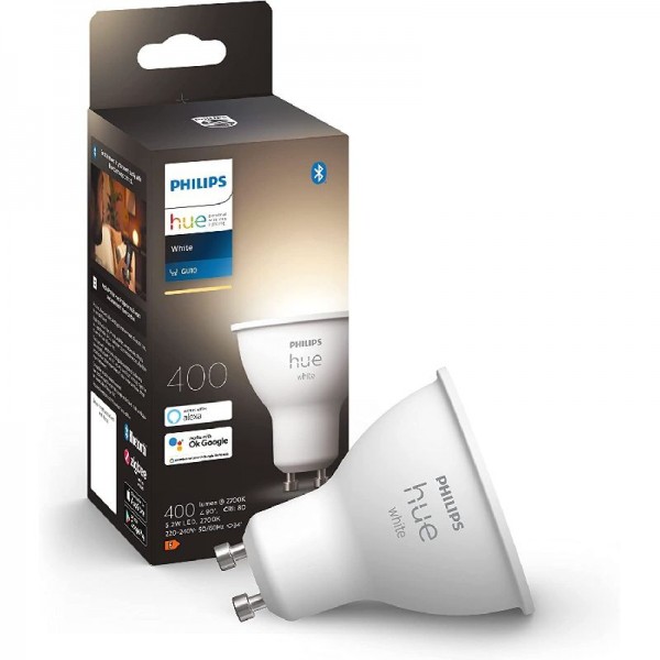 Philips Hue White GU10 LED Lampe Einzelpack, dimmbar