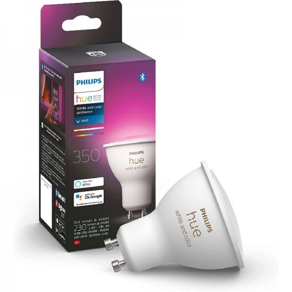Philips Hue White &amp; Color Ambiance GU10 LED Lampe 1-er Pack, dimmbar