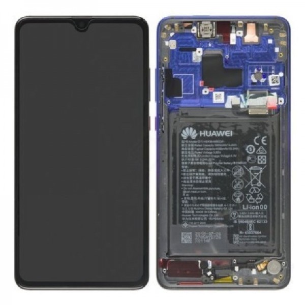 Original Huawei Mate 20 LCD Display mit Rahmen und Akku,Twilight Blue