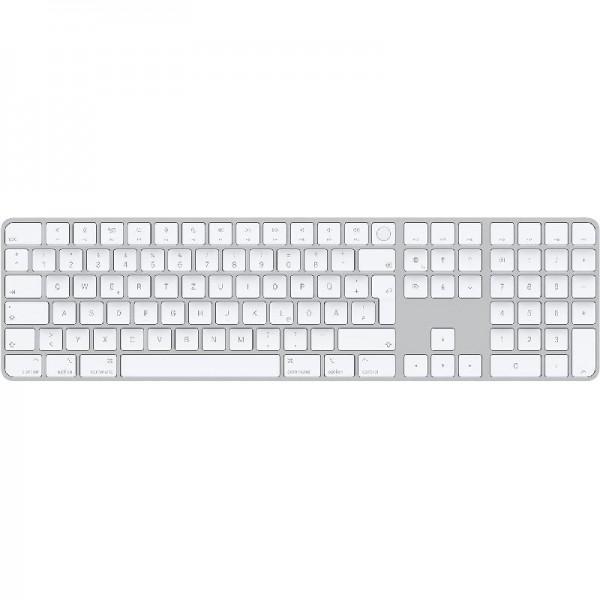 Apple Magic Keyboard mit Touch ID und Ziffernblock Kompatibel mit Mac DE, Weiß