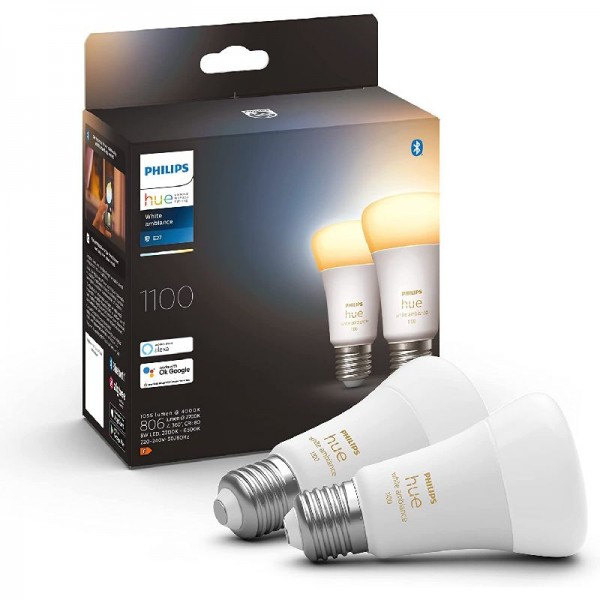 Philips Hue White Ambiance E27 Doppelpack 2x800lm