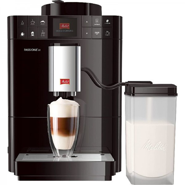 Melitta Caffeo Passione OT F531-102, Kaffeevollautomat mit Milchbehälter,Schwarz