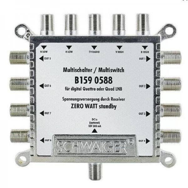 Schwaiger SAT-Multischalter 5 auf 8, B1590588