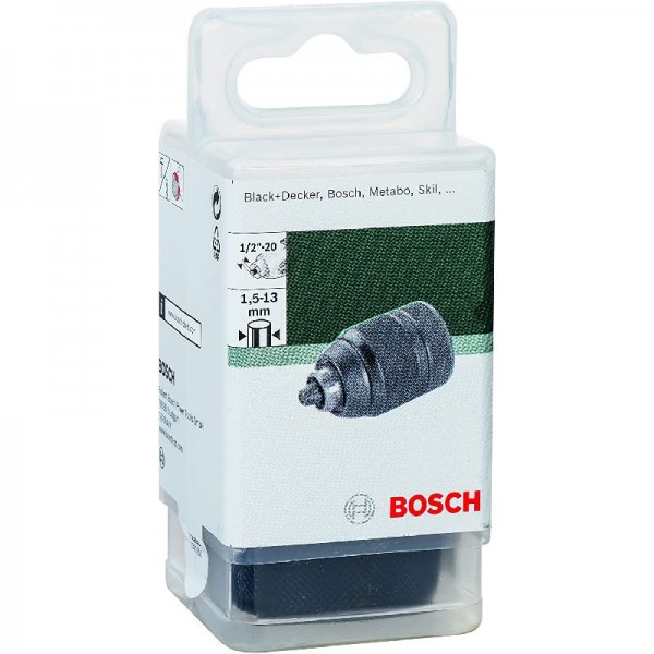 Bosch Schnellspannbohrfutter (2 Hülsen / Spannbereich 1.5 - 13 mm / 1/2-20)