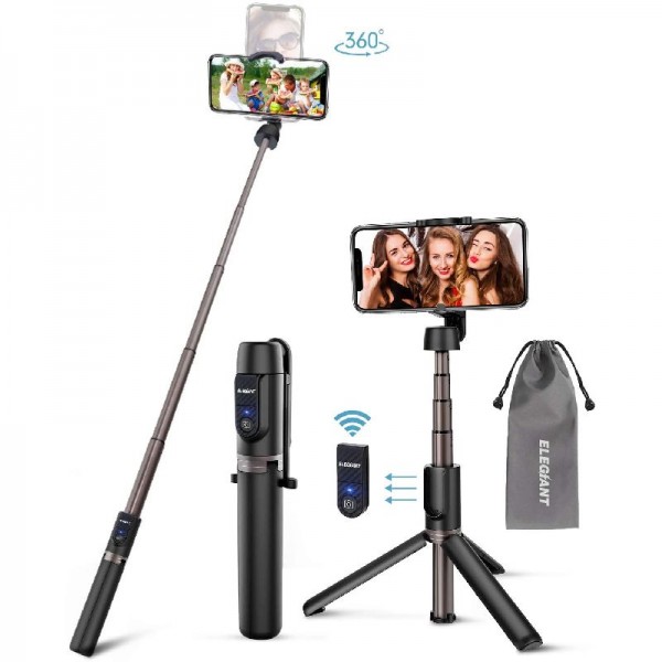 ELEGIANT Selfie Stick Stativ, Bluetooth 3 in 1 Selfiestick Selfie Stange Stab mit abnehmbar Fernbedi