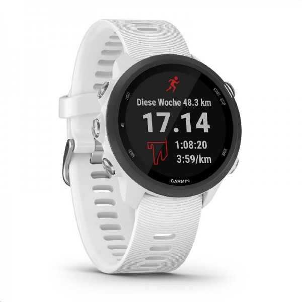 Garmin Smartwatch Forerunner 245 Music GPS-Laufuhr mit Musikplayer Weiß