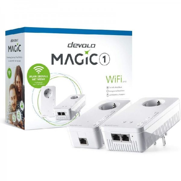 Devolo Magic 1 WiFi 1200 Mbit/s Ethernet LAN Anschluss WLAN weiß 2 Stück