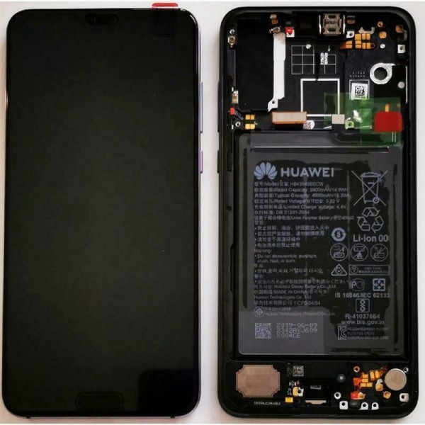 Original Huawei P20 Pro LCD Display mit Rahmen und Akku, Black