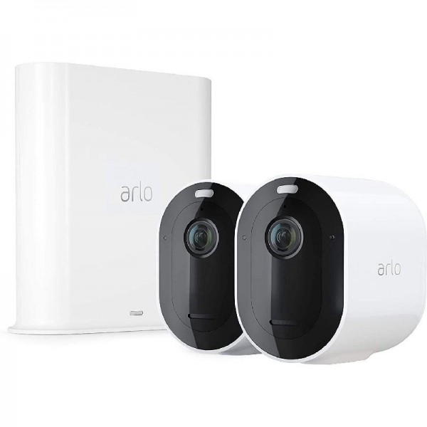 Arlo Pro3 WLAN Überwachungskamera aussen, 2K UHD, 2er Set, kabellos VMS4240P
