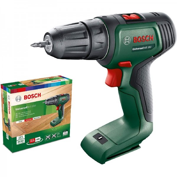 Bosch Akkuschrauber UniversalDrill 18V (ohne Akku, 18 Volt System, BULK)