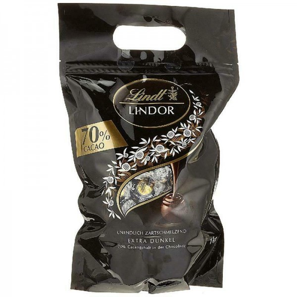 Lindt Lindor Extra Dunkel Schokoladenkugeln 70 % Kakao, 600g