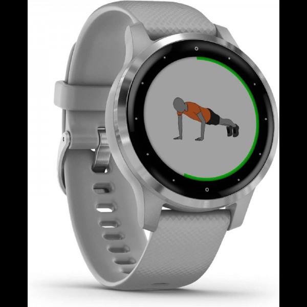Garmin vívoactive 4S– schlanke,wasserdichte GPS-Fitness-Smartwatch 40mm Grau