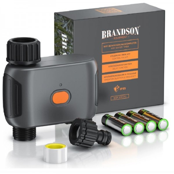 Brandson Bewässerungscomputer mit WLAN - WiFi Bewässerungssystem, Zeitschaltuhr