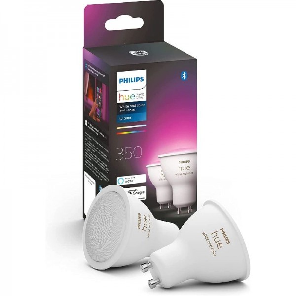 Philips Hue White &amp; Color Ambiance GU10 LED Lampe Doppelpack