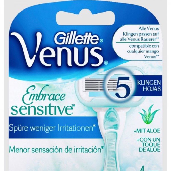 Gillette Venus Rasierklingen Embrace Sensitive, 4er Pack