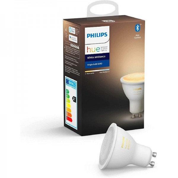 Philips Hue White Ambience GU10 LED Lampe Einzelpack, dimmbar