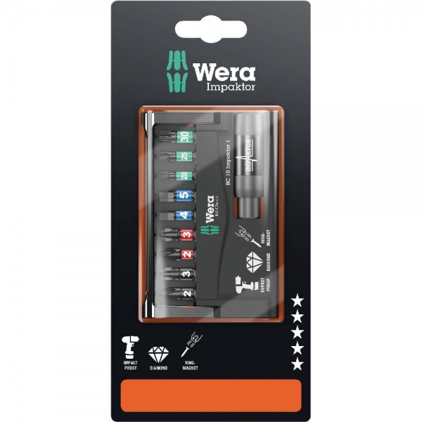 Wera Bit-Sortiment Bit-Check 10 Impaktor 1 SB 10-teilig